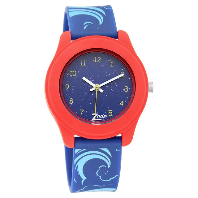 Zoop Blue Dial Silicone Strap Watch