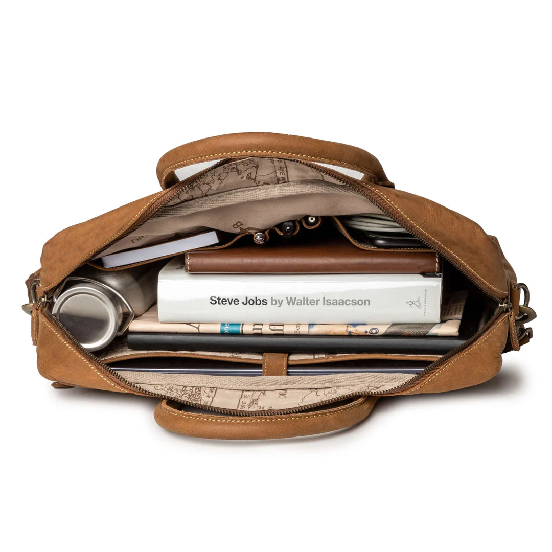 DRAKENSBERG Briefcase »Hugo« Havana-Brown