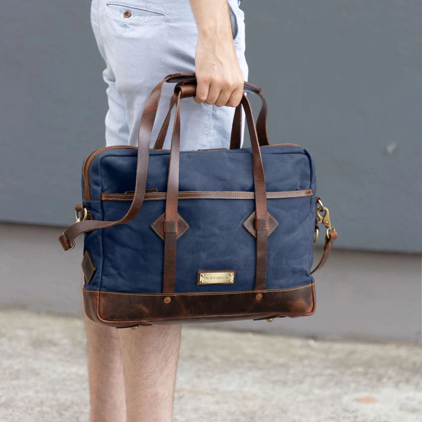 DRAKENSBERG Briefcase »Noah« Ocean-Blue