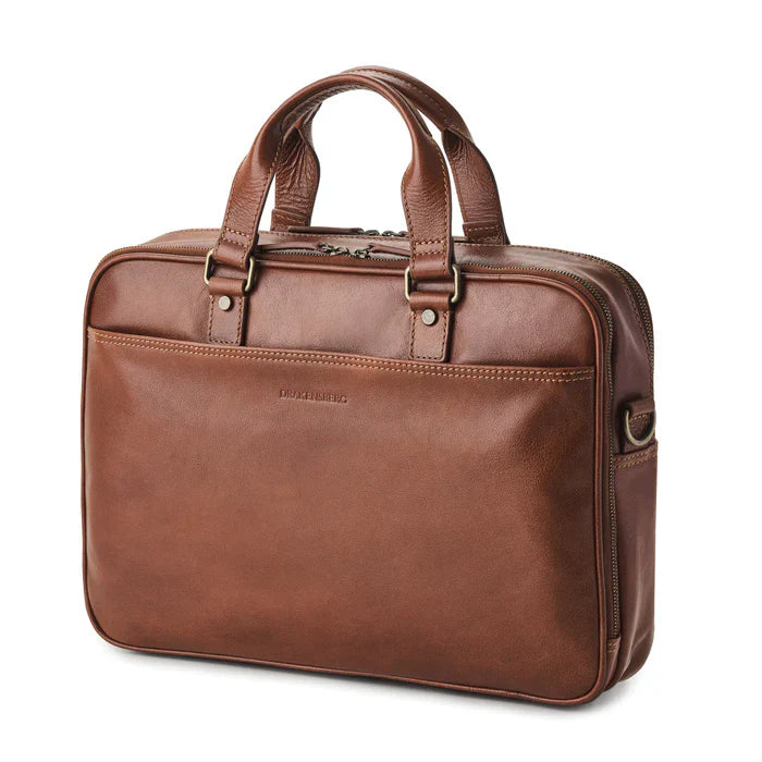 DRAKENSBERG Briefcase »Aurelio« Chestnut-Brown