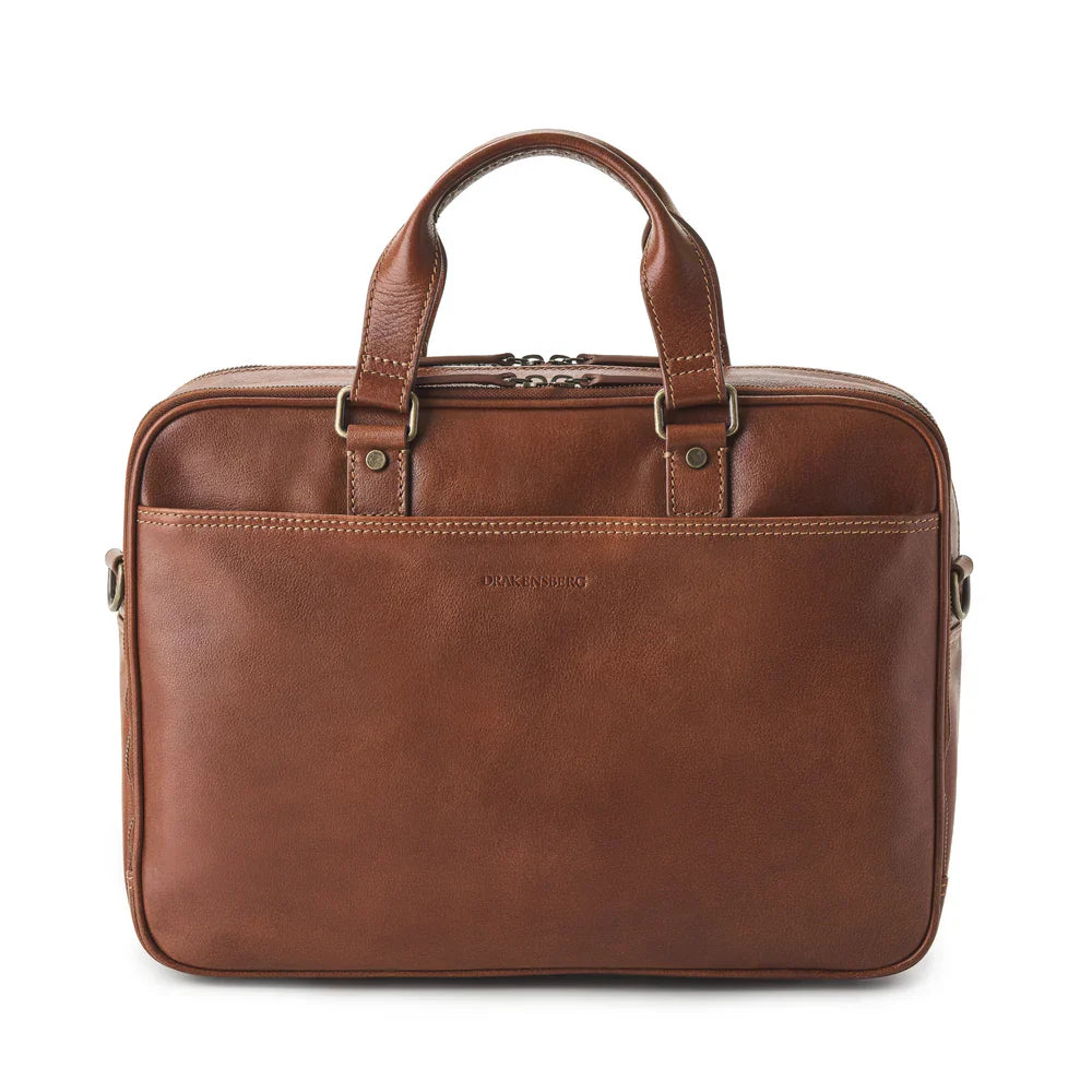 DRAKENSBERG Briefcase »Aurelio« Chestnut-Brown