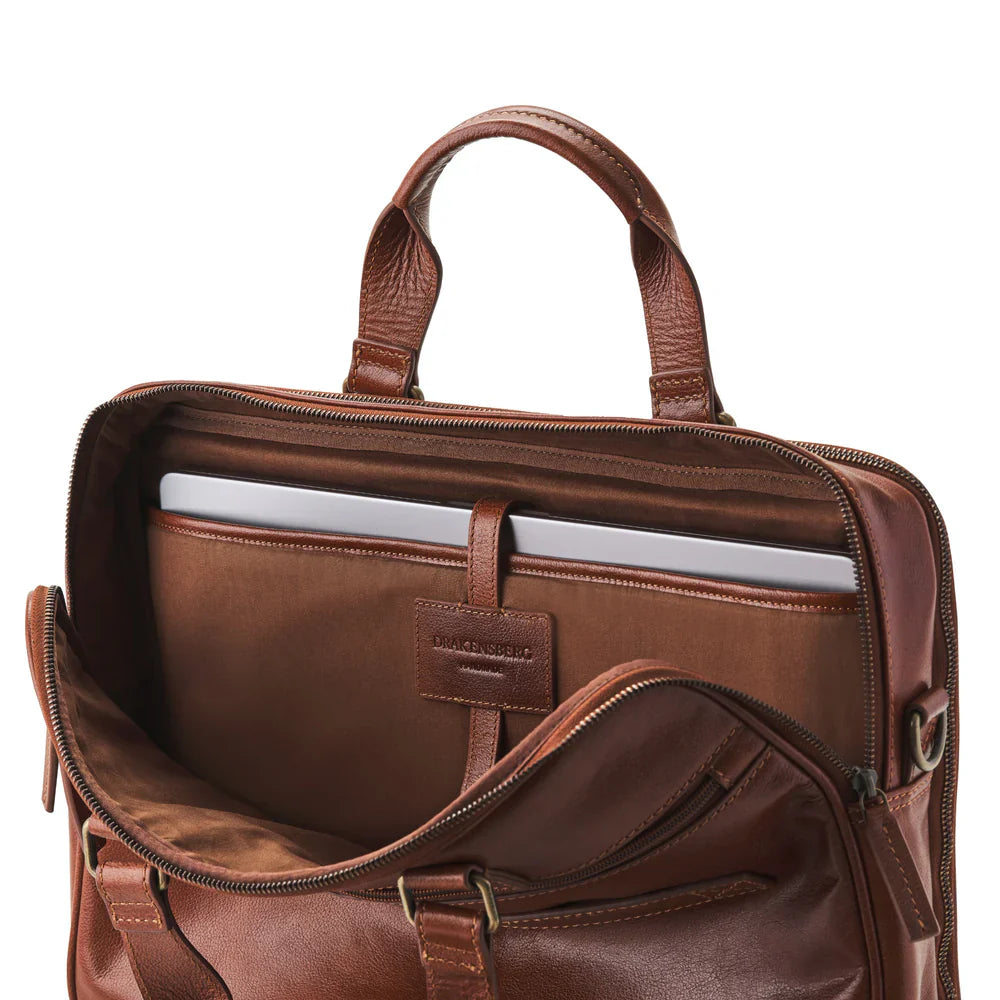 DRAKENSBERG Briefcase »Aurelio« Chestnut-Brown