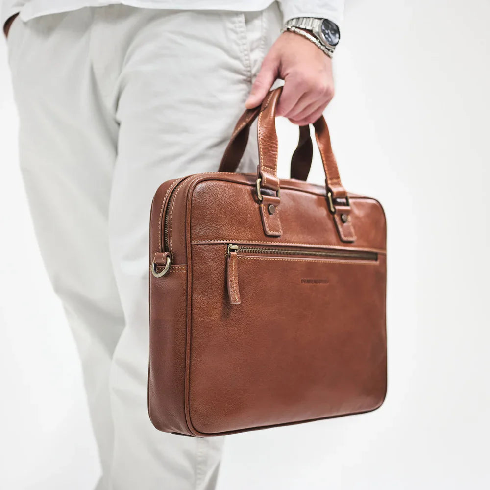 DRAKENSBERG Briefcase »Marlon« Chestnut-Brown