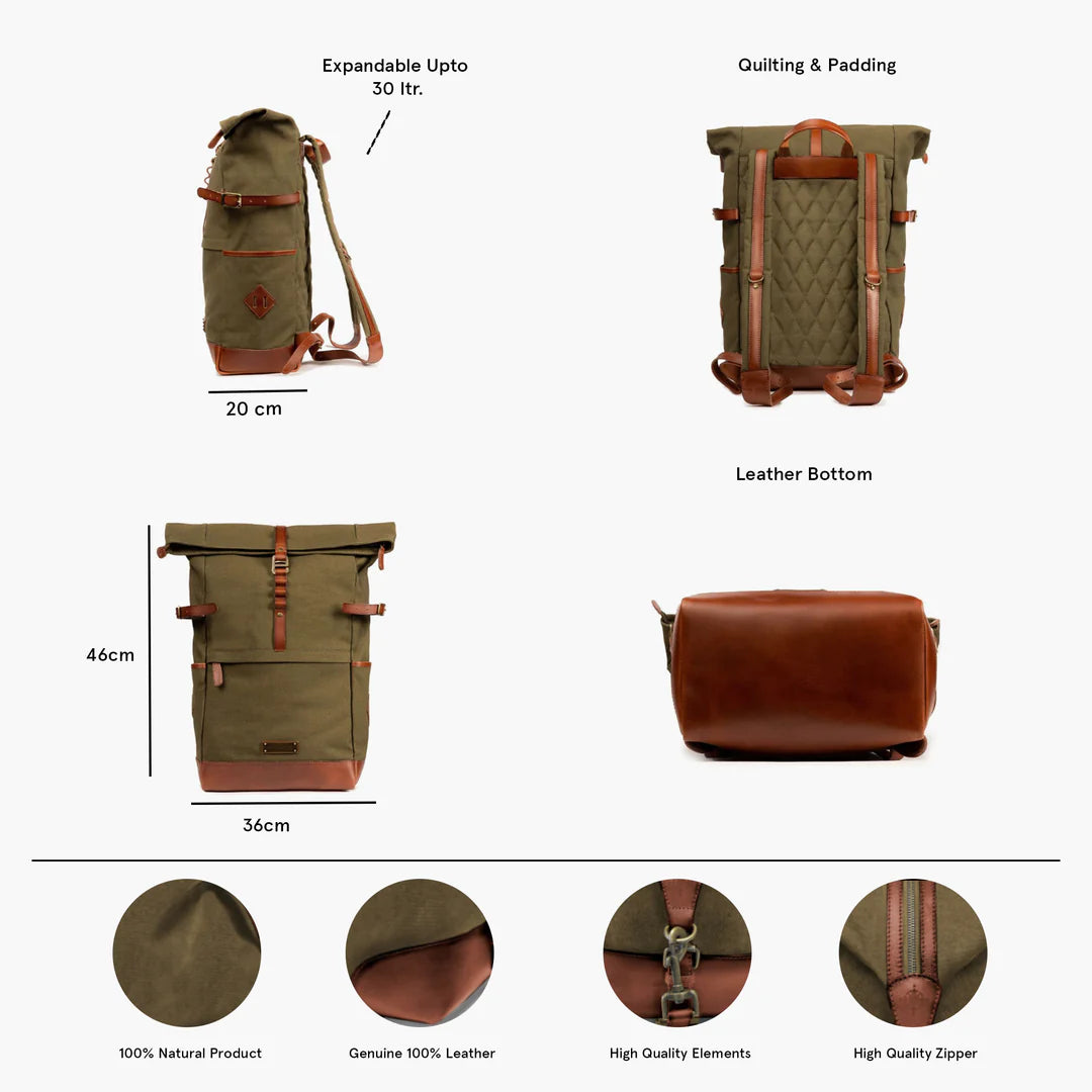 DRAKENSBERG Backpack »Wyatt« Olive-Green