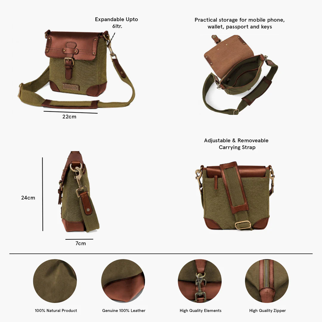 DRAKENSBERG Shoulder Bag »Mila« Olive-Green