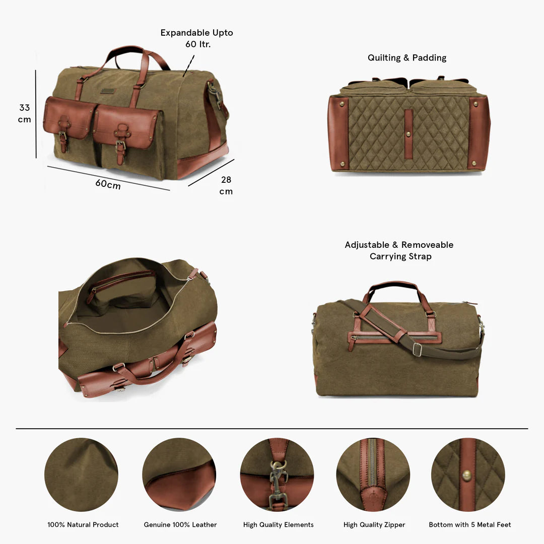 DRAKENSBERG Duffle bag »Steve« Olive-Green