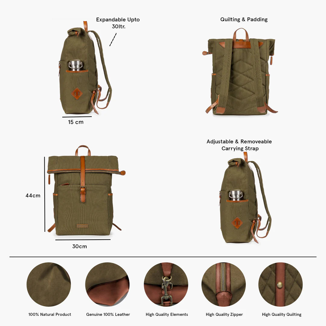 DRAKENSBERG Backpack »Archie« Olive-Green