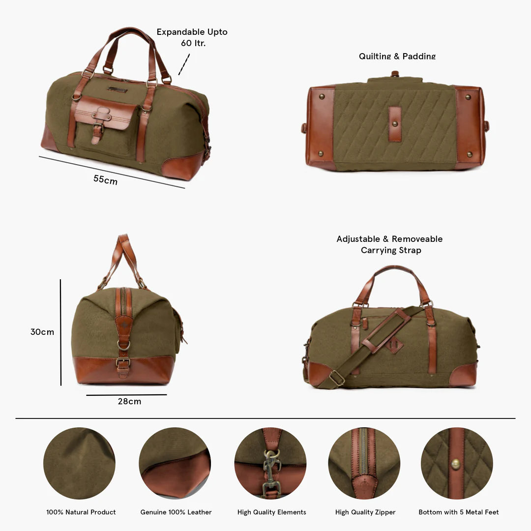 DRAKENSBERG Duffle bag »Sam« Olive-Green