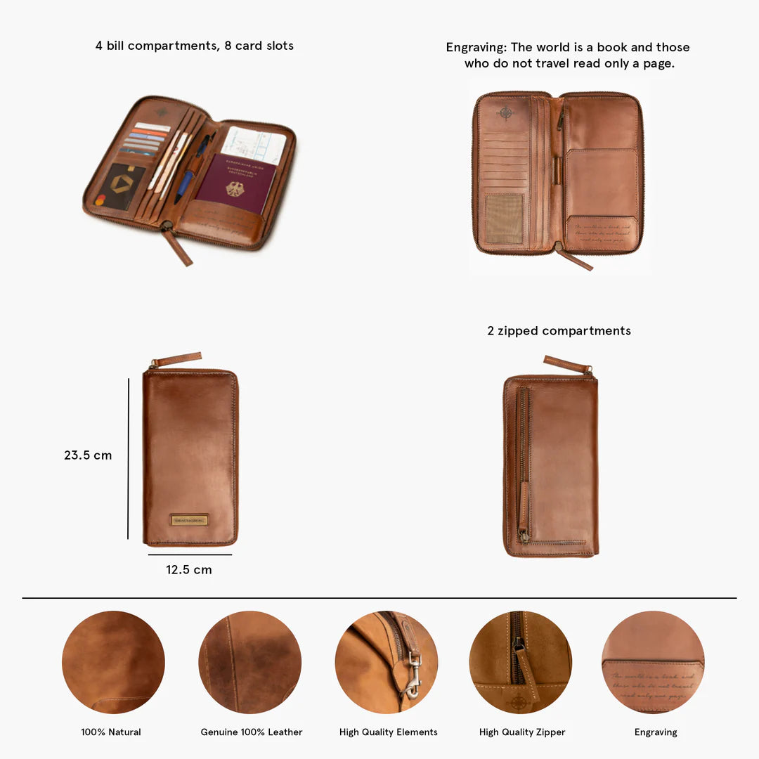 DRAKENSBERG Travel Wallet »Travis« Tan