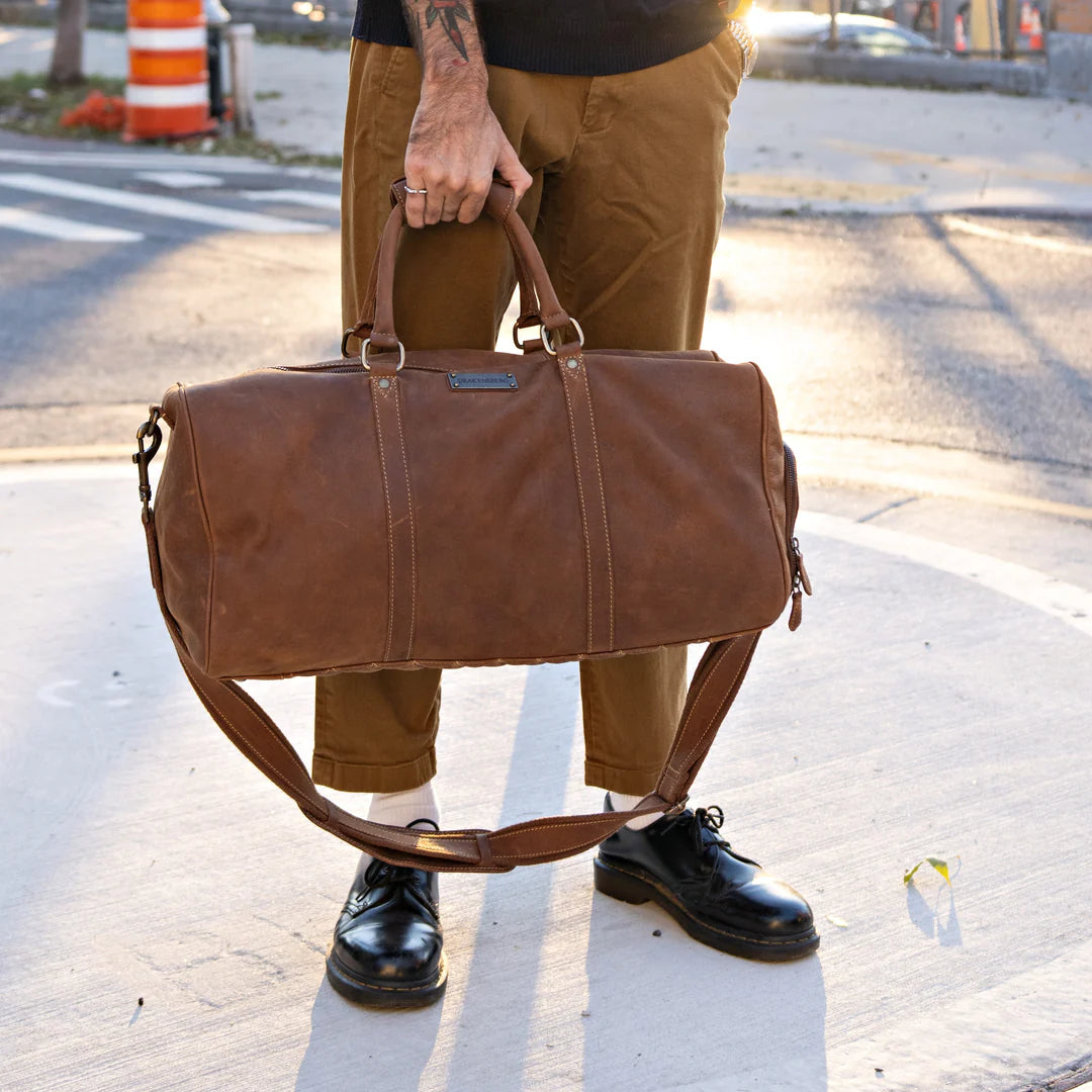 DRAKENSBERG Set/2 Weekender »Finn« & Toiletry Bag »Ben« Havana-brown