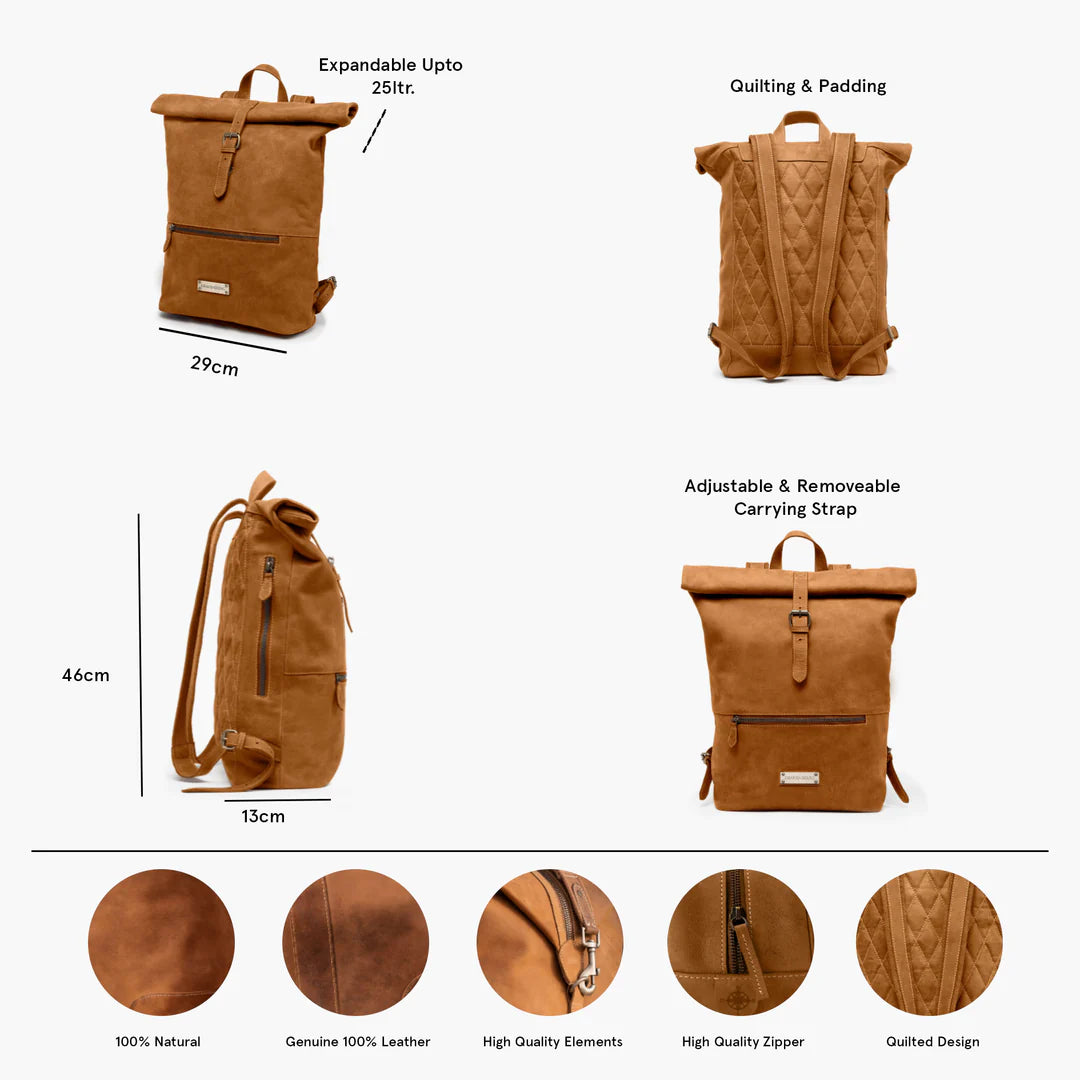 DRAKENSBERG Backpack »Ryan« Cognac-Brown