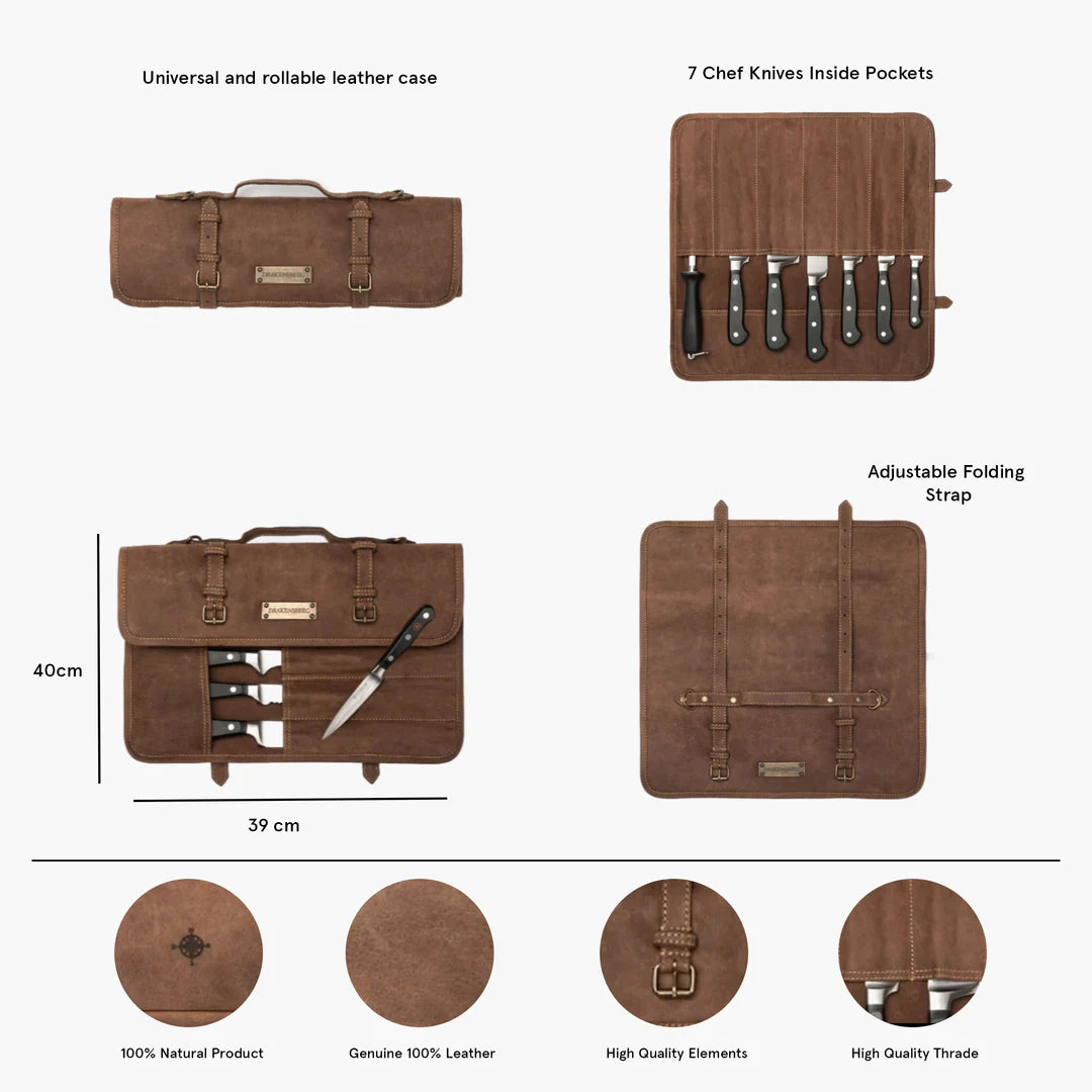 DRAKENSBERG Knive Bag »Blade« Havana-Brown