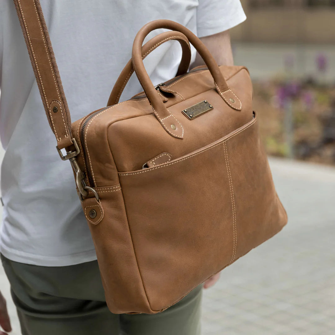 DRAKENSBERG Briefcase »Hugo« Havana-Brown