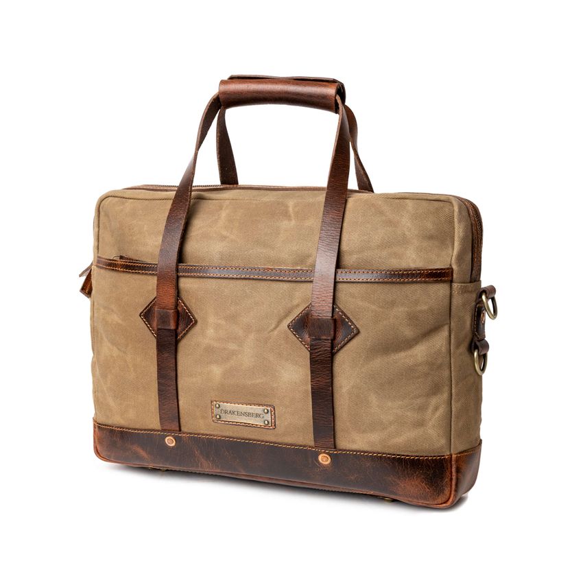 DRAKENSBERG Briefcase »Noah« Khaki-Sand