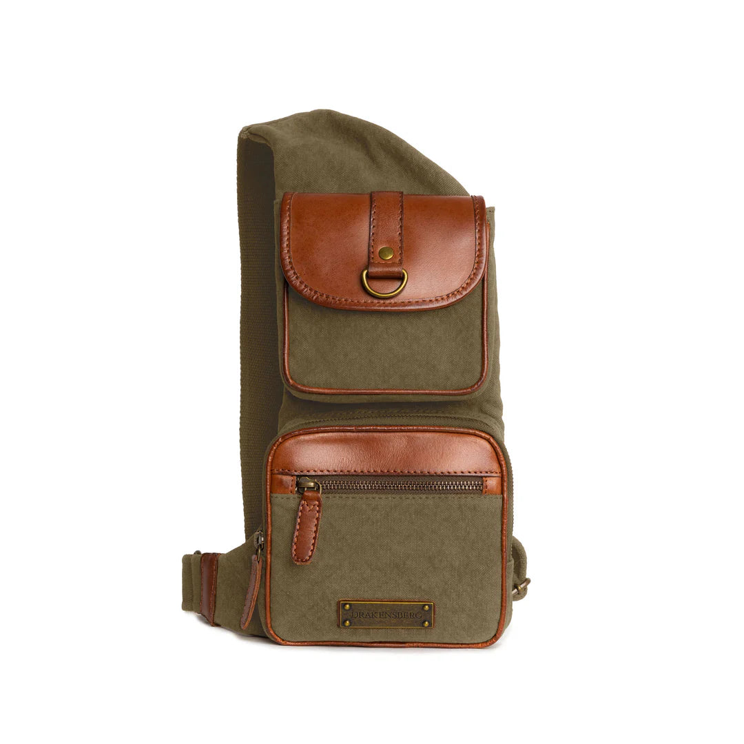 DRAKENSBERG Sling Backpack »Mateo« Olive-Green