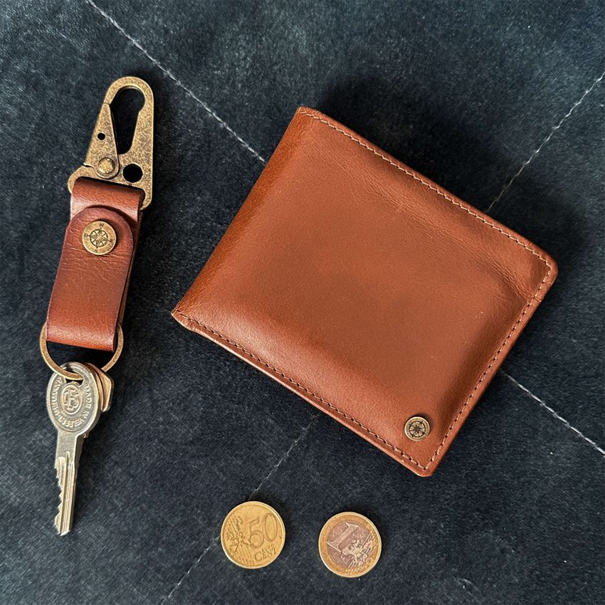 DRAKENSBERG Giftset - Wallet & Keychain Vintage Brown