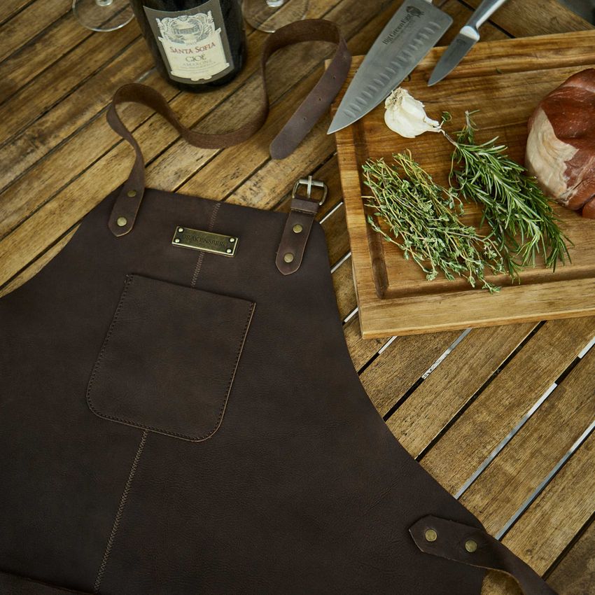 DRAKENSBERG BBQ Apron »Bob« Coffee-Brown