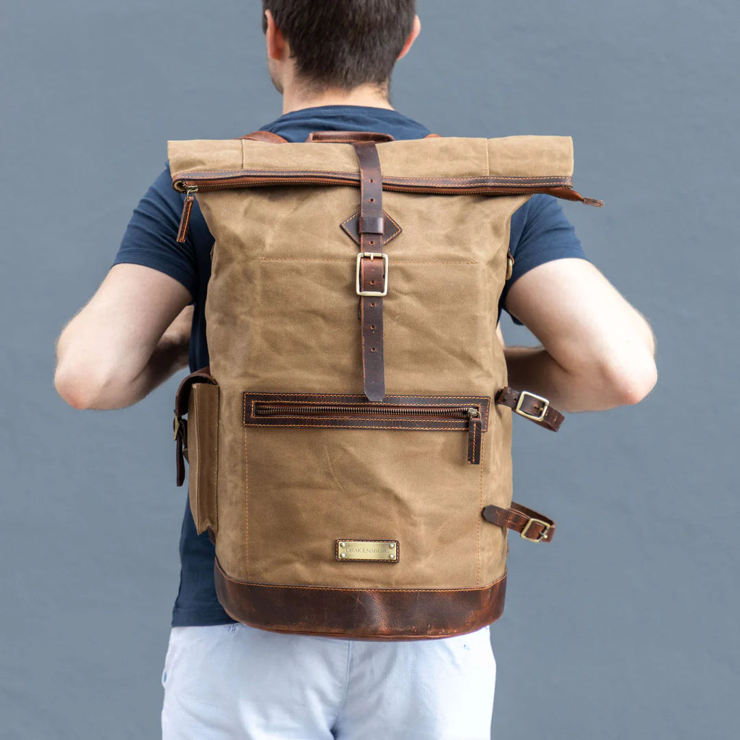 DRAKENSBERG Duffel Backpack »Dale« Khaki-Sand