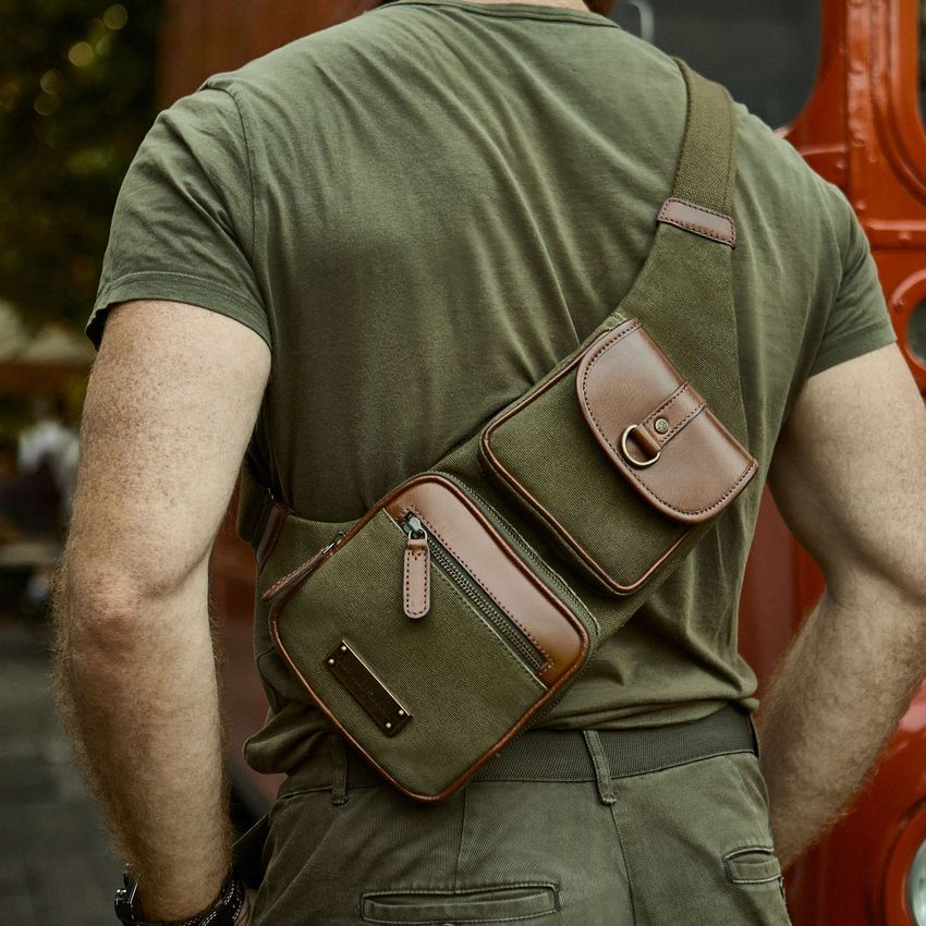 DRAKENSBERG Sling Backpack »Mateo« Olive-Green