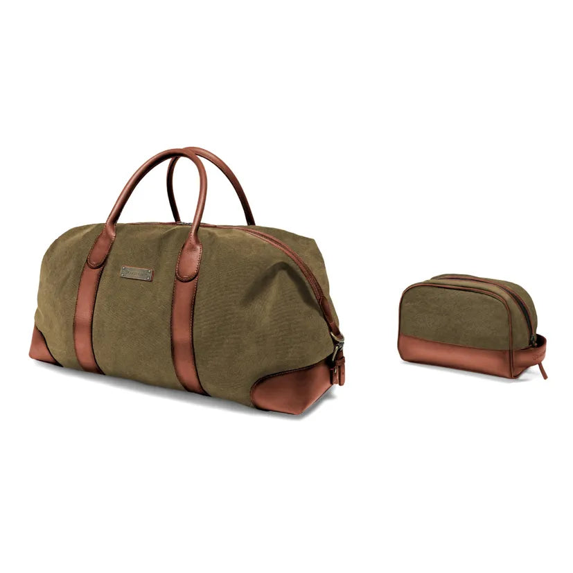 DRAKENSBERG Set/2 Weekender »David« & toiletry bag »Glen« Olive-Green