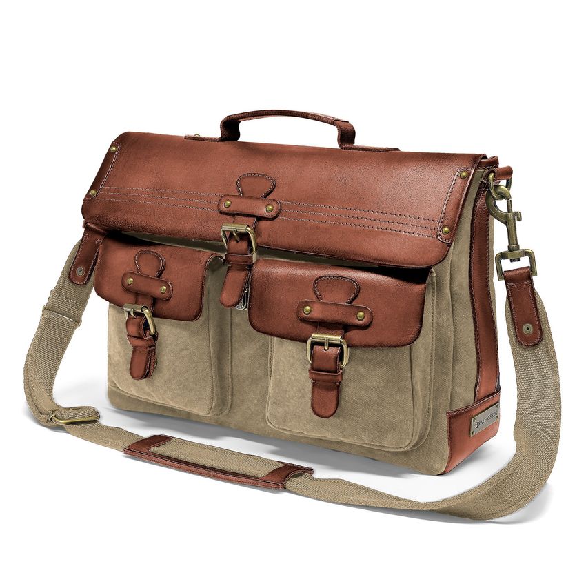 DRAKENSBERG Messenger Bag »Milo« Khaki-Beige