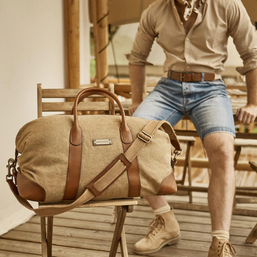 DRAKENSBERG Duffle bag »David« L Khaki-Beige