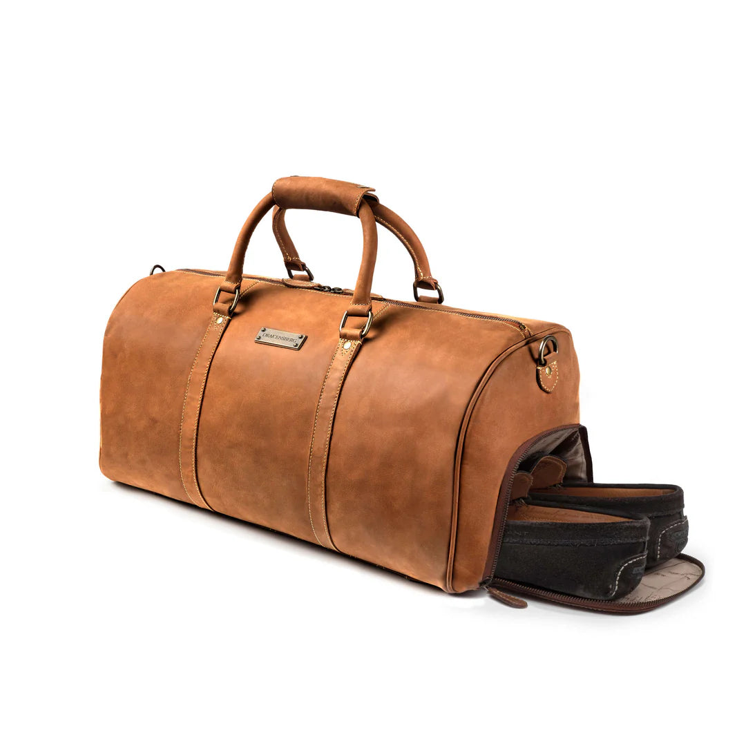 DRAKENSBERG Duffle bag »Finn« Cognac-Brown