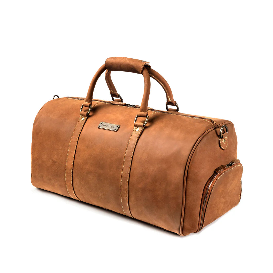 DRAKENSBERG Duffle bag »Finn« Cognac-Brown