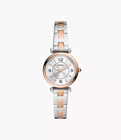Fossil Carlie Three-Hand Two-Tone Stainless Steel Watch