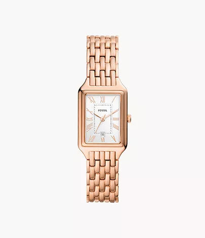 Fossil Raquel Three-Hand Date Rose Gold-Tone Stainless Steel Watch