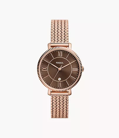 Fossil Jacqueline Three-Hand Date Rose Gold-Tone Stainless - ES5322I