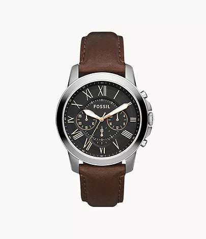 Fossil Grant Chronograph Brown Leather Watch