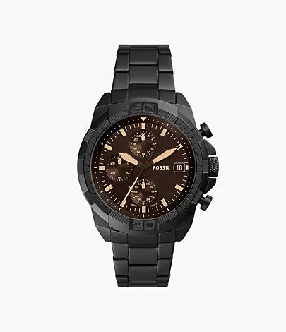 Fossil Bronson Chronograph Black Stainless Steel Watch