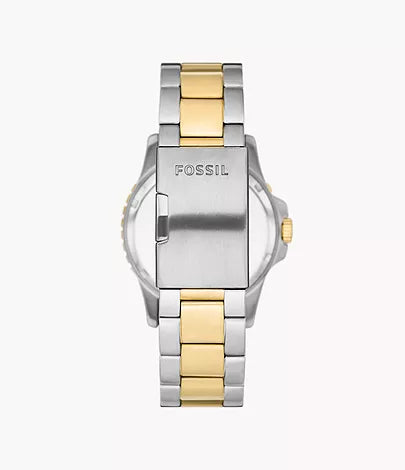 Fossil Blue Dive Three-Hand Date Two-Tone Stainless Steel Watch