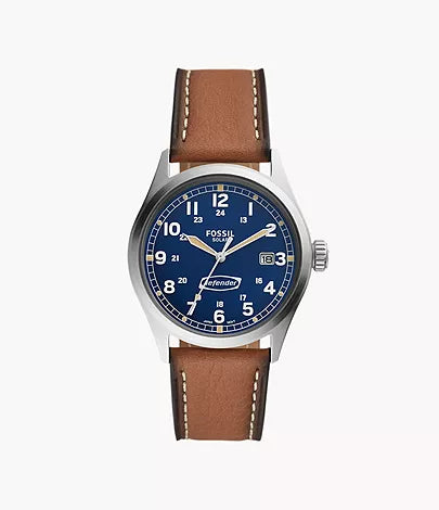 Fossil Defender Solar-Powered Luggage Eco Leather Watch