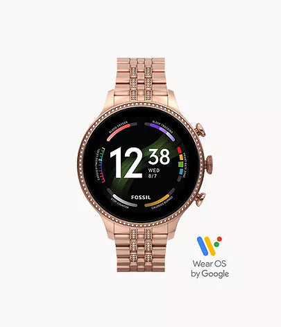 Fossil Gen 6 Smartwatch Rose Gold-Tone Stainless Steel