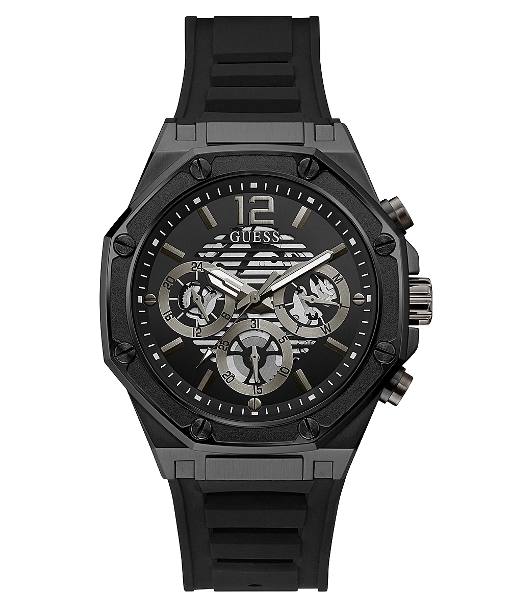 Guess BLACK CASE BLACK SILICONE WATCH