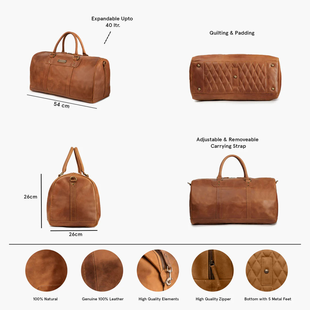 DRAKENSBERG Duffle bag »John«M Cinnamon-Brown