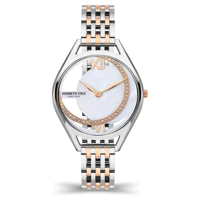 Kenneth Cole White Dial Stainless Steel Strap Watch For Women