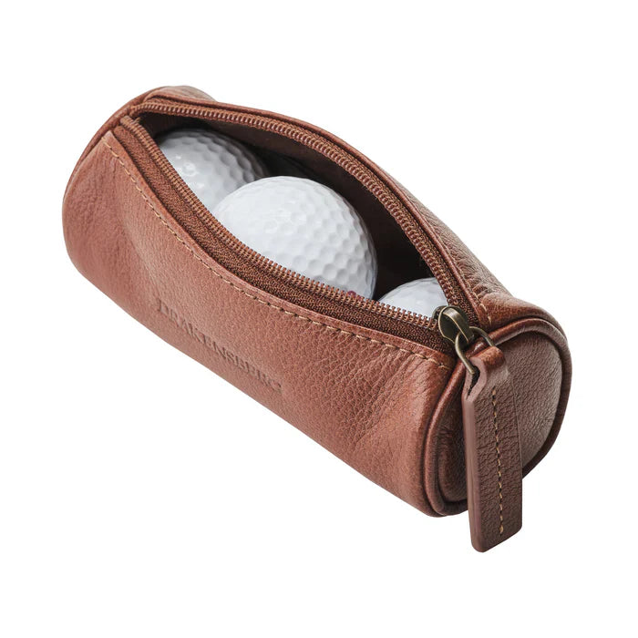 DRAKENSBERG Golf Ball Case »Birdie« Chestnut-Brown