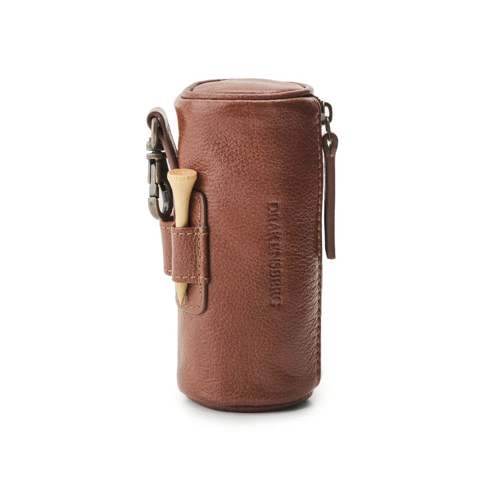 DRAKENSBERG Golf Ball Case »Birdie« Chestnut-Brown