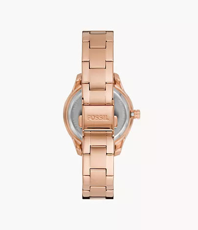 Fossil Stella Automatic Rose Gold-Tone Stainless Steel Watch