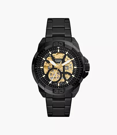 Fossil Bronson Automatic Black Stainless Steel Watch