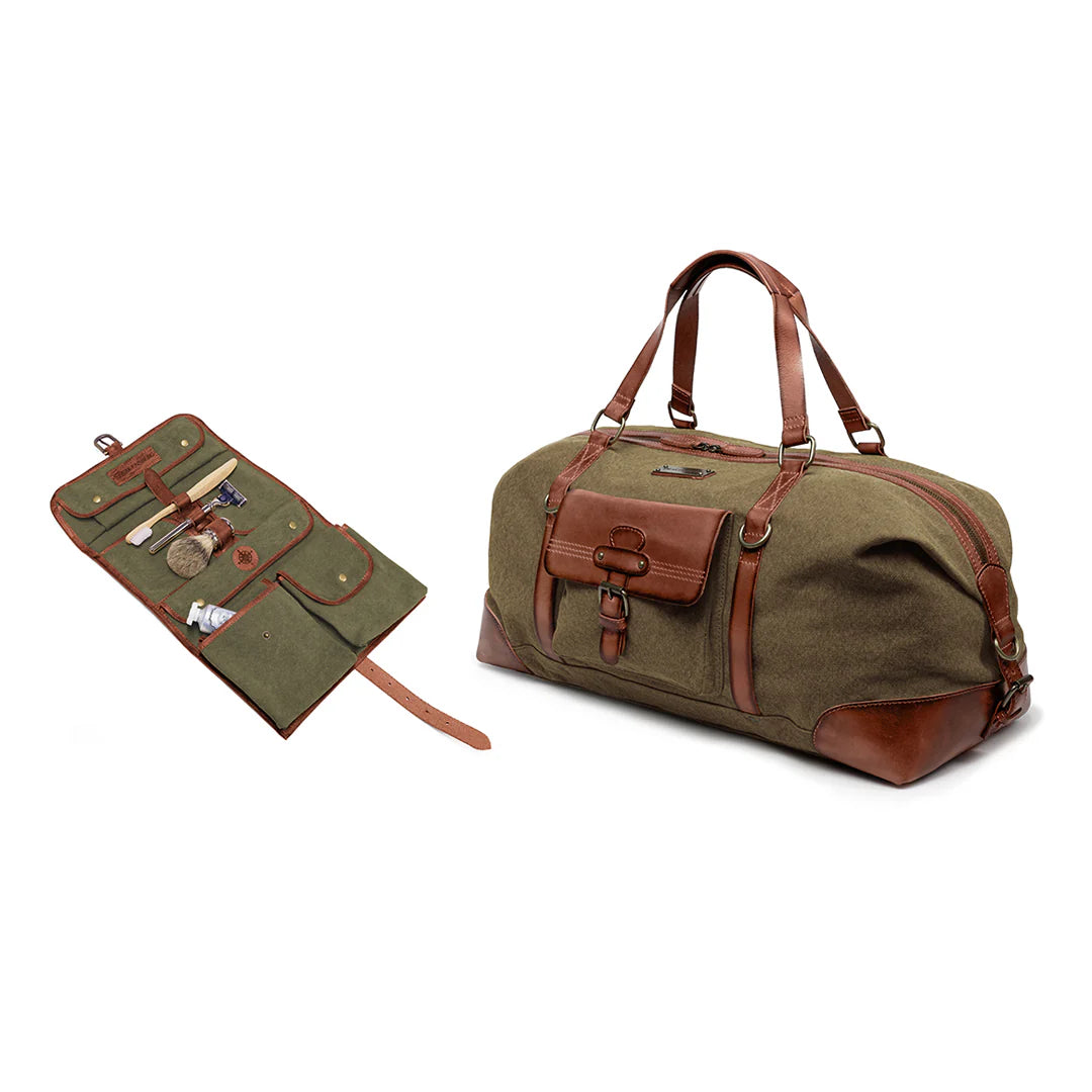 DRAKENSBERG Set/2 Travel bag »Sam« & Toiletry Bag »Sid« Olive-Green