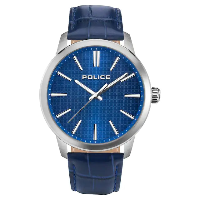 Police Blue Dial Blue Strap Analog Watch for Men
