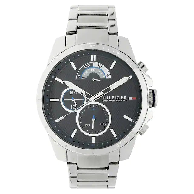 Blue Dial Silver Stainless Steel Strap Watch