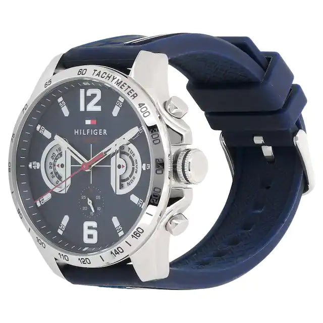 Blue Dial Blue Silicone Strap Watch