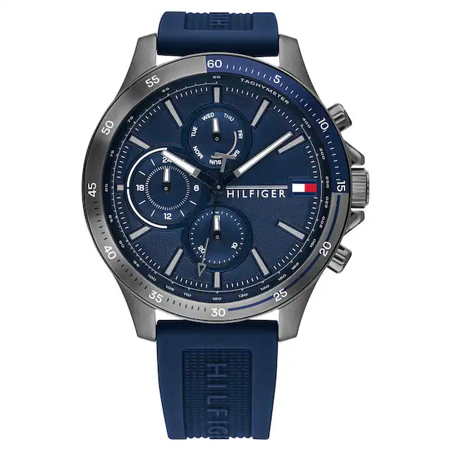 Blue Dial Silicone Strap Watch