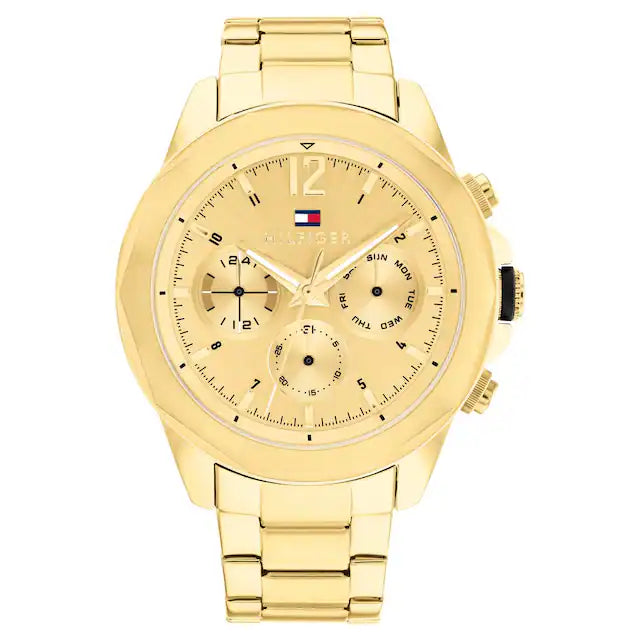 Tommy Hilfiger Gold Dial Golden Stainless Steel Strap Watch for Men