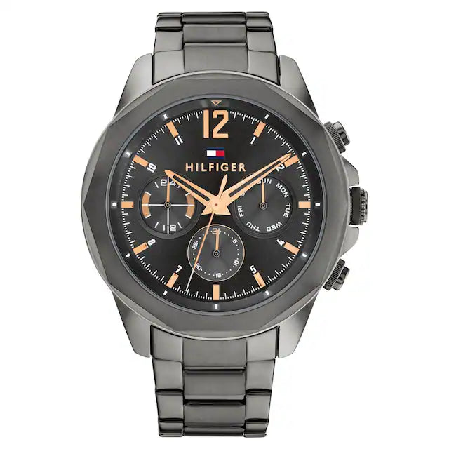 Tommy Hilfiger Grey Dial Grey Stainless Steel Strap Watch for Men